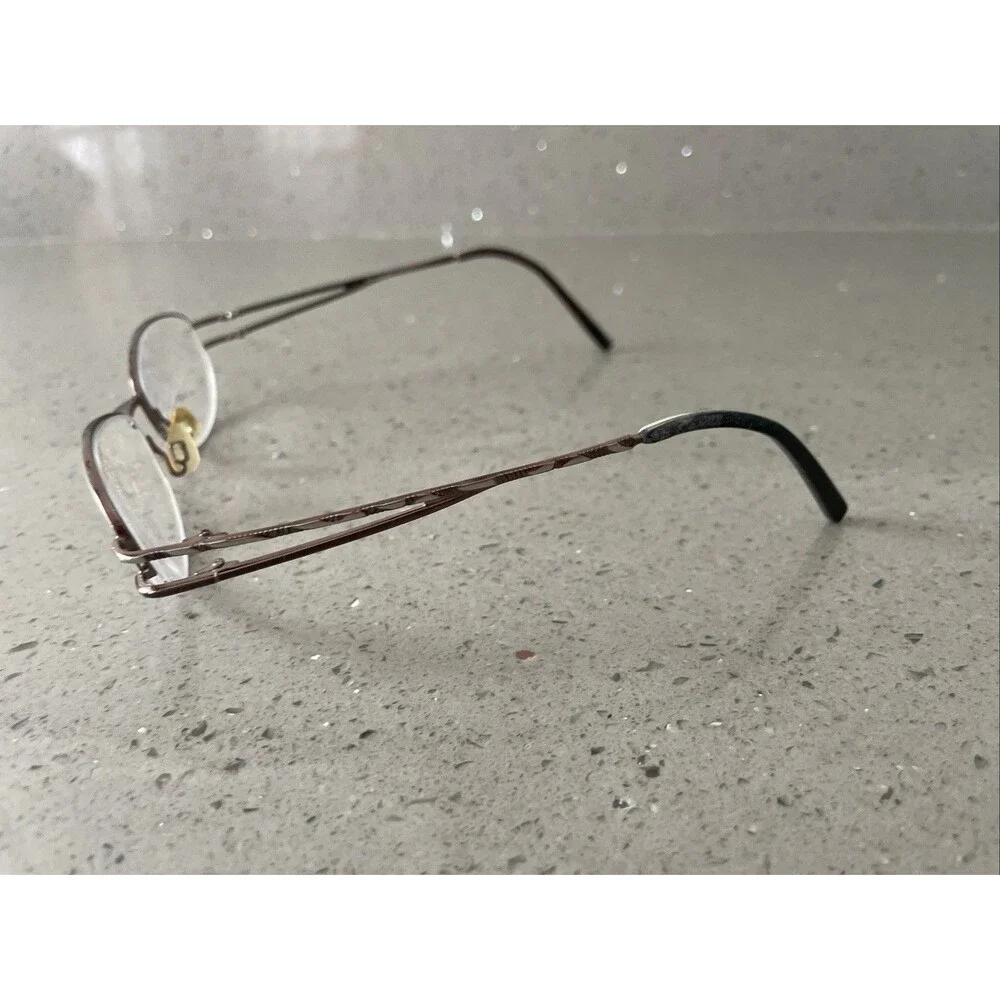MDX Half-Rim Eyeglass FRAMES ONLY MDS 52-17-135 10 brown bronze titanium
